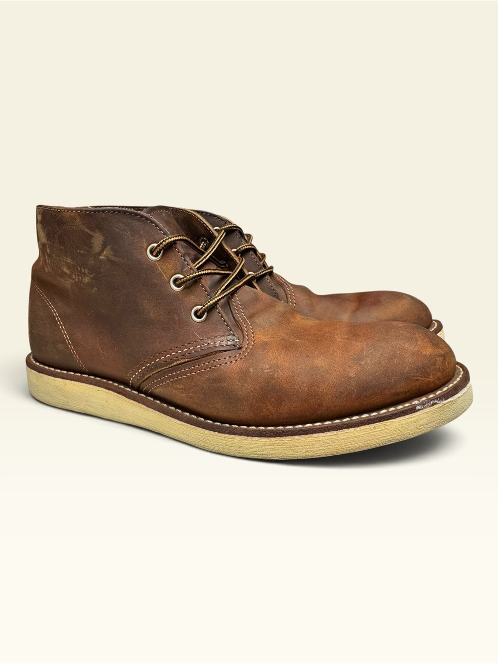 Red Wing Shoes 3137 Heritage Work Chukka Copper Leather Boots Men’s Size 11 D US